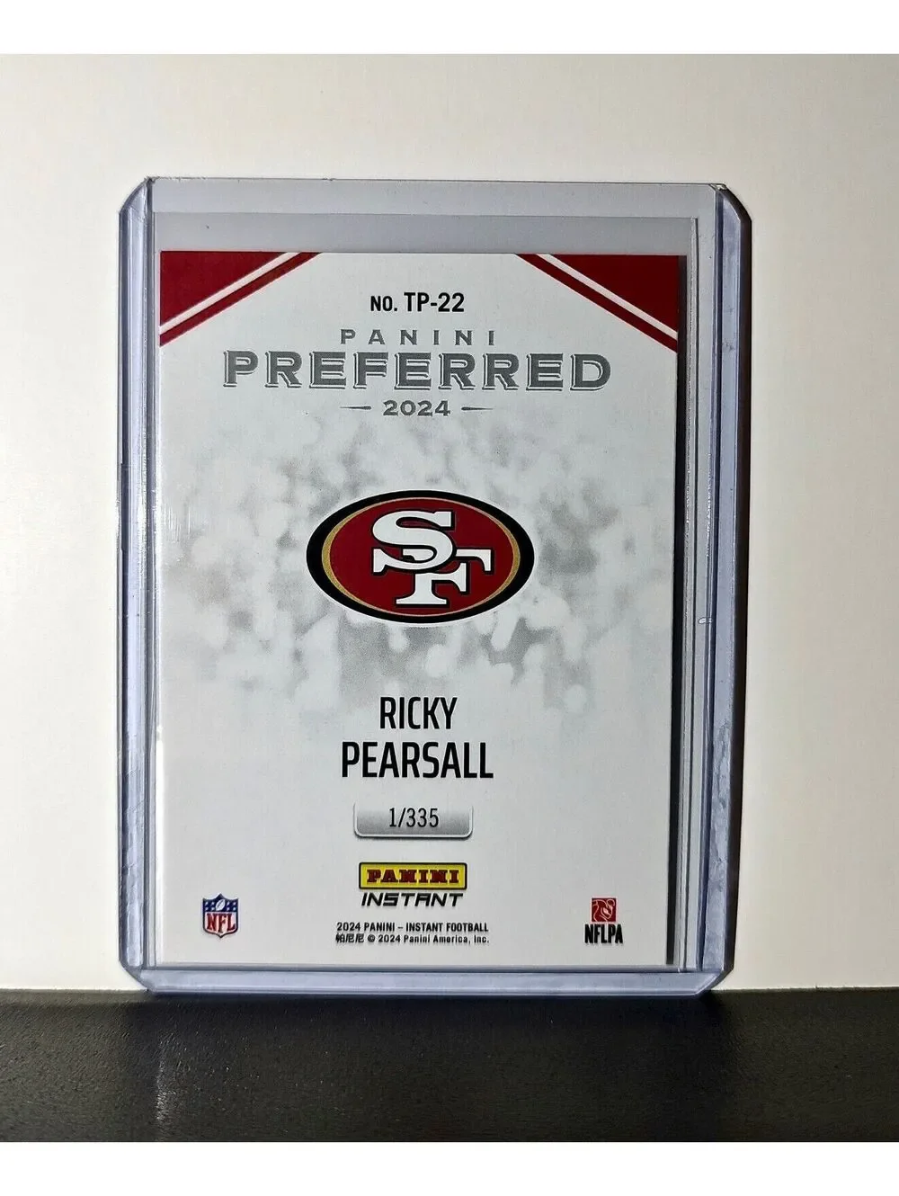 Ricky Pearsall 2024 Panini Preferred NFL #22 Rookie Card SF 49ers 1/335